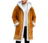 RUMAOZIA Giacca di Natale Uomo Cappotto di Velluto Rosso con Cappuccio e Fodera in Peluche Uomo Tuta Gotica Giacca Punk Abbigliamento Vintage Principe Cosplay Costume per Halloween Natale Carnevale, O
