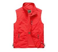 RUMAOZIA Gilet estivo da uomo, leggero, per attività all'aria aperta, taglie forti, gilet da pesca, gilet da caccia, senza maniche, giacca da campeggio, gilet da lavoro, traspirante, multifunzione,