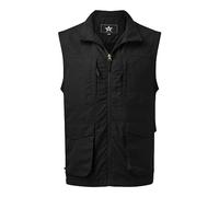 RUMAOZIA Gilet senza maniche, da uomo, estivo, da pesca, per attività all'aria aperta, con molte tasche, leggero, da lavoro, per il tempo libero, per la caccia, trekking, per il giornalista, O nero.,