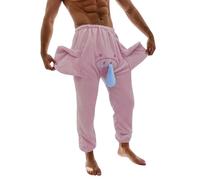 RUMAOZIA Pantaloni corti da uomo, a forma di elefante, pantaloni corti da uomo, pantaloni corti con elefante, pantaloni per la casa, pantaloni da jogging da uomo, sportivi, S Rosa Caldo, M