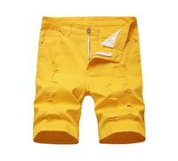 RUMAOZIA Pantaloni corti da uomo, in denim, da uomo, in tinta unita, estivi, leggeri, pantaloni corti in jeans, gamba larga, bermuda, pantaloncini estivi, per attività all'aria aperta, per il tempo