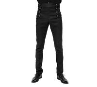 RUMAOZIA Pantaloni da uomo Chino Pantaloni Steampunk Vintage Pantaloni Business Regular Fit Pantaloni in tessuto cotone dritti, pantaloni estivi per il tempo libero, pantaloni da smoking vintage, U