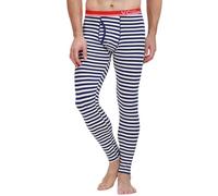 RUMAOZIA Pantaloni termici da uomo, leggeri, a righe, lunghi, per autunno e inverno, design patchwork, comodi pantaloni da casa, caldi, in cotone