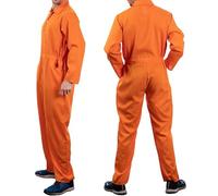 RUMAOZIA Prisoner - Costume da prigione da prigione, 6 pezzi, con numero di detenuto elastico, numero di detenuti, manette, catena d'argento, adesivo per feste di Halloween