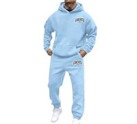 RUMAOZIA Set con cappuccio New York in tinta unita, da uomo, leggero, per attività all'aria aperta, da jogging, comodo, alla moda, con cappuccio, in caso di caduta e inverno, per lo sport, da uomo