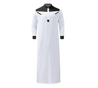 RUMAOZIA Veste musulmana Uomo Caftano Musulmano Abaya Abaya Mens Abiti turchi Thobe Uomini Abiti islamici Medio Oriente Arabo Saudita Vestiti da preghiera per gli uomini, O nero., L