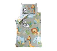 Rumble IN Giungla Singolo & Junior Set Copripiumino Safari Animali Bambini Letto