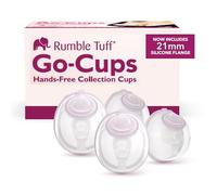 Rumble Tuff Go-Cups - Set di 2 coppette indossabili a mani libere, capacità 226,8 g, parti facili da pulire, compatibili con la maggior parte dei tiralatte elettrici