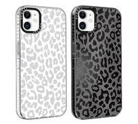 RUMDEY 2 Pack Cheetah Print Cases for iPhone 11 Pro 5.8" Phone Case,Fashion Leopard Patterns Aesthetic Clear Funda with Shockproof Protection Silicone Soft TPU Cover for Girls Women