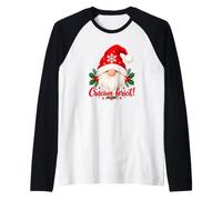 Rumeno Buon Natale Craciun fericit Maglia con Maniche Raglan