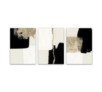 Rumlly Dipinto su tela astratto oro beige Moderno e minimalista Immagini di arte della parete Poster e stampe per soggiorno Decorazione domestica 50x70 cm x 3 Senza cornice