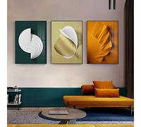 Rumlly Moderna Pieghevole Design Astratto Arancione Su Tela Dipinti Per Soggiorno Camera Da Letto Poster E Stampe Poster Da Parete Complementi Arredo Casa 30x45cmx3 Senza cornice