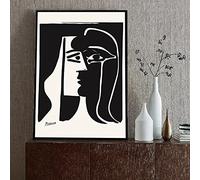 Rumlly Pablo Picasso Dipinti d'Arte Astratta sul Muro Poster e Stampe Immagini d'Arte Famose in Bianco e Nero per Soggiorno 50x70cm Senza Cornice