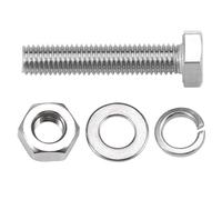 Rummyluck Acciaio Inox Kit di Bulloni Esagonali con Dadi, Rondelle Piatte e Rondelle Elastiche, Completamente Filettati M8x80mm (4 Set)