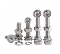 Rummyluck M12x70mm Viti a Esagono Incassato a Testa Svasata, Kit di Bulloni e Dadi con Rondelle in Acciaio Inox (2 Set)