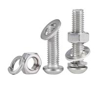 Rummyluck M16x100mm Viti a Esagono Incassato a Testa Tonda, Kit di Bulloni e Dadi con Rondelle in Acciaio Inox (1 Set)