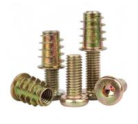 Rummyluck M6x30mm Set di Bulloni e Dadi per Mobili, Viti a Brugola e Inserti Filettati Dado Kit per Mobili in Legno (20 Set)