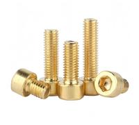 Rummyluck Viti a Testa Cilindrica Ottone Bulloni Esagono Incassato M5x16mm (10 Pezzi)