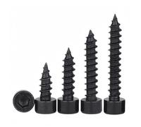 Rummyluck Viti Autofilettanti ad Esagono Incassato Acciaio Carbonio Testa Cilindrica Viti per Legno M4x12mm (50 Pezzi)