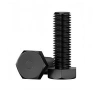 Rummyluck Viti Esagonali in Plastica Nero Nylon Bulloni a Testa Esagonale M12x60mm (5 Pezzi)