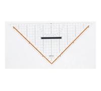 Rumold 316.104 Triangolo TZ acrilico con manico rimovibile, trasparente, 325 mm di lunghezza ipotenusa