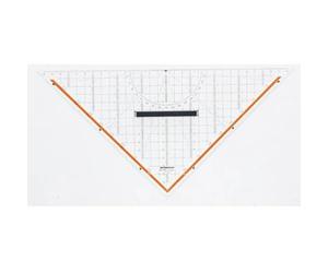 Rumold 316.104 Triangolo TZ acrilico con manico rimovibile, trasparente, 325 mm di lunghezza ipotenusa