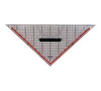 Rumold 316.104 Triangolo TZ acrilico con manico rimovibile, trasparente, 325 mm di lunghezza ipotenusa