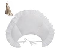 Rump Pad White Bhite Ruffled Morb Renaissance Victorian Rump Pad con cravatta a vita senza cerchio Elizabethan Rococo Bustle Pannier per abito del 18 ° secolo, abiti da sposa, lolita, gonna busto