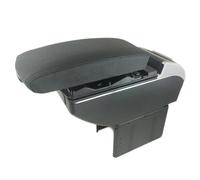 Rumplex Bracciolo centrale per auto, console centrale, organizer per braccioli, universale, in pelle, colore nero