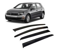 Rumplex Deflettore d'aria per finestrini laterali, compatibile con VW Golf 5 Golf 6 2003-2013, parapioggia, deflettori adesivi, 4 pezzi