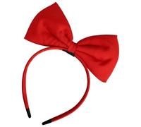 Rumyve Cerchietto per capelli con fiocco, alla moda, grazioso cerchietto per capelli, accessorio perfetto per cosplay di Alice nel paese delle meraviglie (rosso)