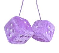 Rumyve Dadi pelosi vintage per auto, 2 pezzi, ciondoli decorativi in peluche per auto, con accessori decorativi per interni (viola)