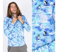 Run and Fly Inverno Friends Pinguino Stampa Camicia S-3XL Manica Lunga Polar