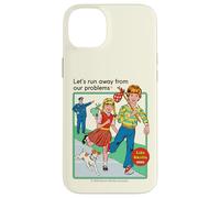 Run Away From Our Problems Sarcastic Retro Funny Adult Humor Custodia per iPhone 14 Plus