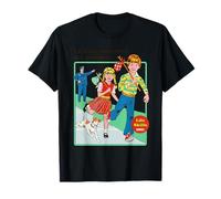 Run Away From Our Problems Sarcastic Retro Funny Adult Humor Maglietta