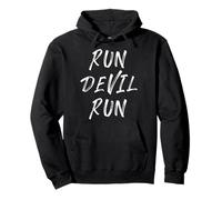 Run Devil Run Inspirational Biblical Christian Victory Felpa con Cappuccio