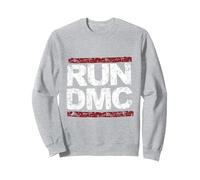 Run DmC Grunge Logo Felpa, Unisex per Adulti, Grigio Melange, L