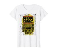 Run DmC King of Rock Tour Maglietta, Donna, Bianco, XL