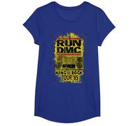 Run DmC King of Rock Tour Maglietta, Ragazze, Blu Reale, S