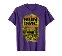 Run DmC King of Rock Tour Maglietta, Uomo, Viola, 3XL