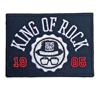 Run Dmc - Run Dmc Patch King Of Rock Band Logo Ufficiale Nero Embroidered Woven Iron On Size Accessory Size
