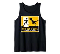 Run Don't Look The Fossil Got Revenge cartello dinosauro coordinato Canotta