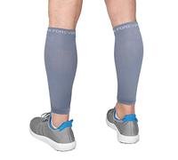 Run Forever Manicotti a compressione per polpaccio, per uomini e donne, a compressione, senza piedi, per corridori, Grigio, X-Large
