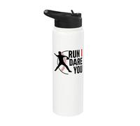Run I Dare You Baseball Catcher Baseball Player Baseball Stainless Steel Insulated Water Bottle