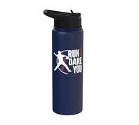 Run I Dare You Baseball Catcher Baseball Player Baseball Stainless Steel Insulated Water Bottle