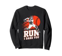 Run I Dare You Baseball Go Ahead & Run I Dare You To Run On Felpa