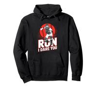 Run I Dare You Baseball Go Ahead & Run I Dare You To Run On Felpa con Cappuccio