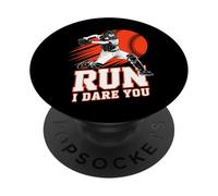 Run I Dare You Baseball Go Ahead & Run I Dare You To Run On PopSockets PopGrip Adesivo