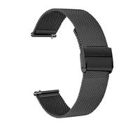 Run Ken Cinturino Milanese in Acciaio Inossidabile Compatibile con Garmin Vivomove HR 3 3S / Vivoactive 4 4S 3 / Venu 2 2S Sq/Cinturino Cinturino Stile Luxe(Black_Vivoactive 4)
