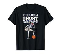 Run Like A Ghost Is Humor Citazione Whistle Dodgeball Halloween Maglietta